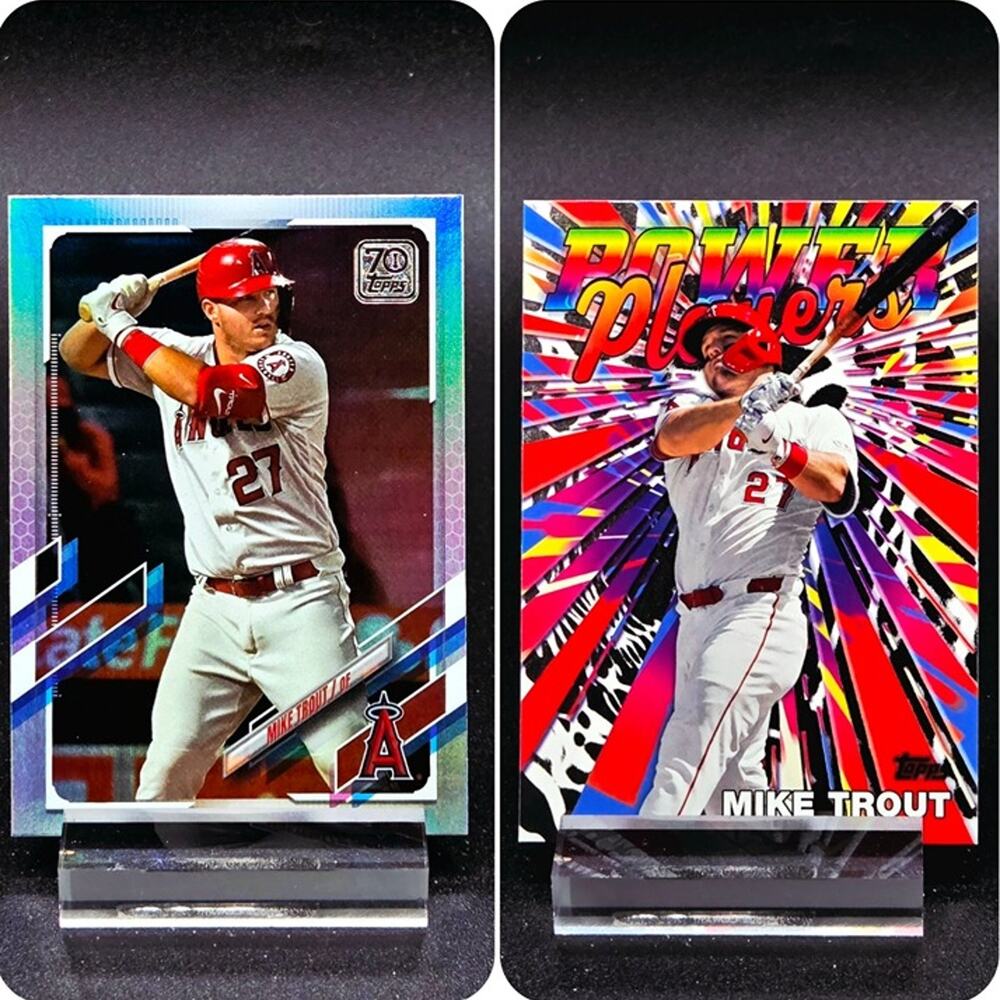 Mike Trout Power Players Rainbow Foil Los Angeles Angels Star